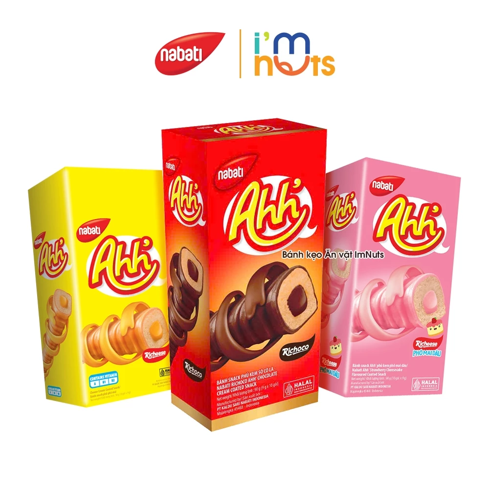 Bánh Xốp Nabati Richeese Ahh Triple Đủ Vị Hộp 90g
