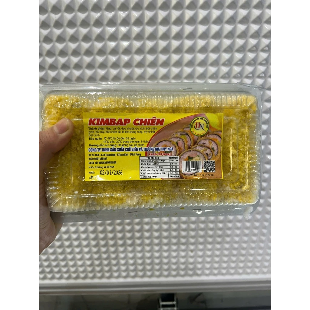 Cơm Cuộn Hàn Quốc Chiên, Kimbap Hộp 10 Thanh 1.5-1.7Kg