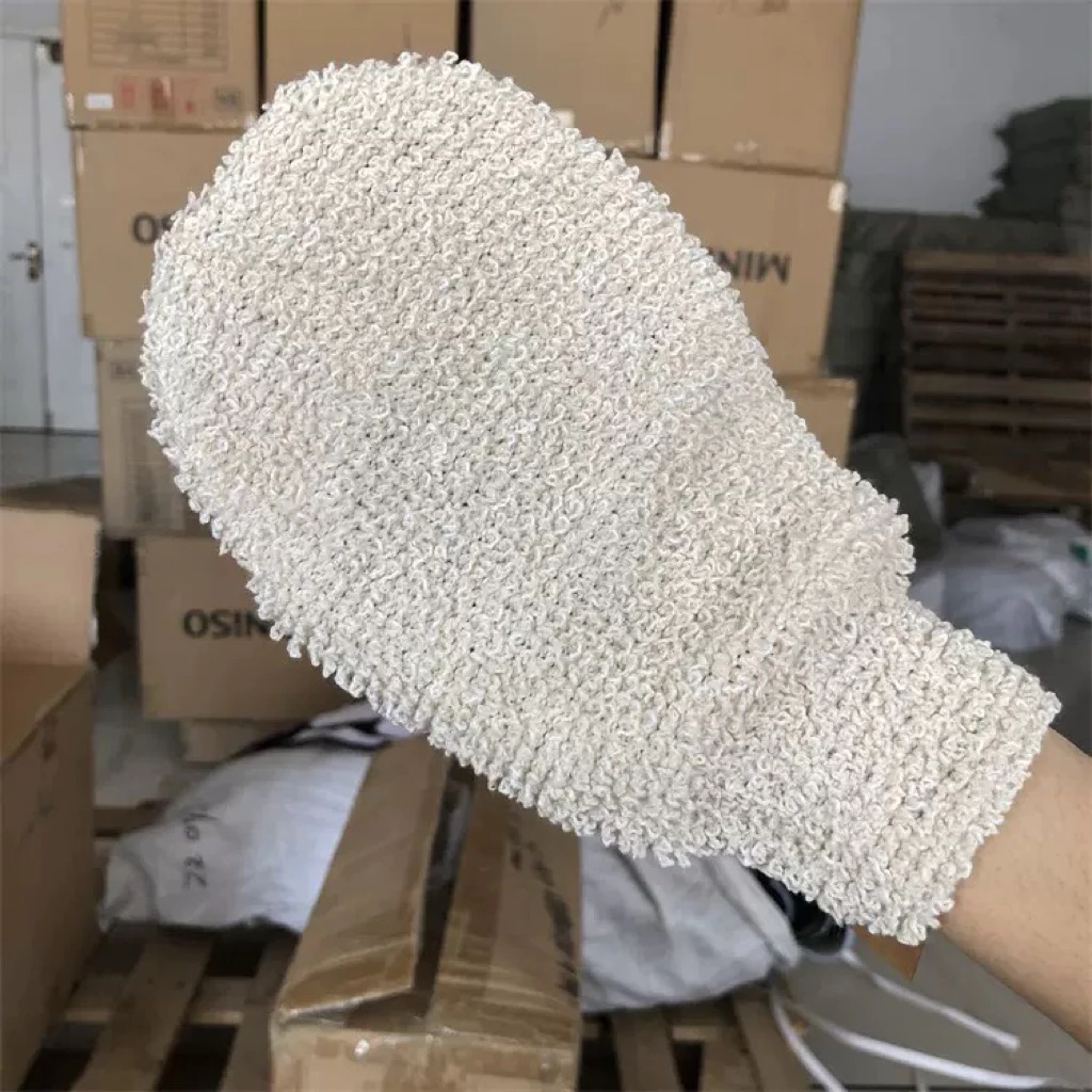 HCM🔥COMBO 2 Bao Tay Tẩy Da Chết Sợi Lanh Thiên Nhiên - Giúp da mềm mại trắng sáng