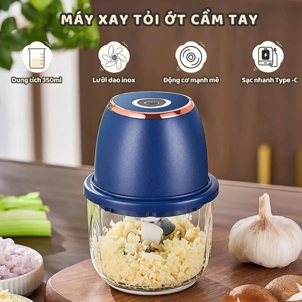 Máy xay tỏi và tiêu cầm tay điện Mini - Máy xay tỏi và tiêu tiện lợi, Máy xay…