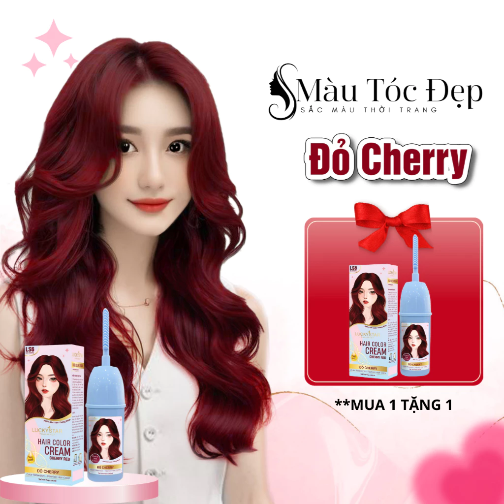 [ MUA 1 TẶNG 1 ] Kem Nhuộm Tóc Tại Nhà Lucky Star 250ml