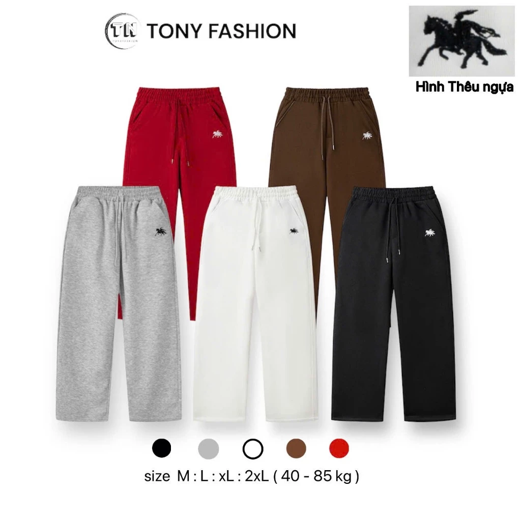 Q02- QUẦN NỈ ỐNG ĐỨNG BAGGY UNISEX- Chất Liệu Mềm Mịn Không Xù Thoải Mái Phong Cách Trẻ Trung- TONY FASHION