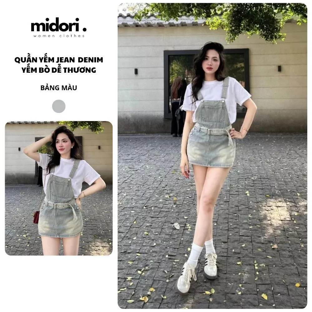 [QCCC] Quần Yếm Denim Lưng Cao, quần yếm Phong Cách Thời Trang siêu sang chảnh siêu dễ thương MS28