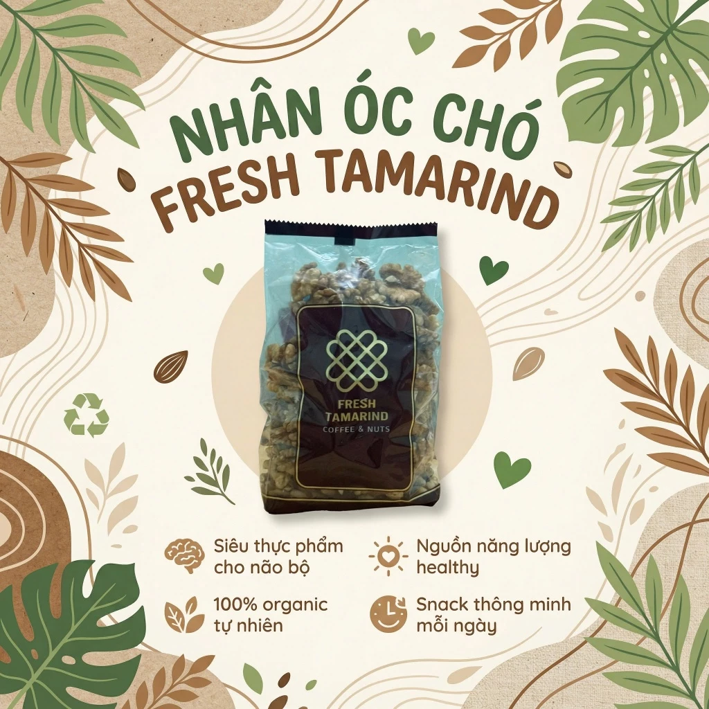 Nhân Hạt Óc Chó Vàng Tamarind Úc Túi 500g