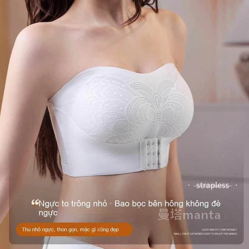 Áo Lót Dáng Corset Không Dây, Cài Khóa Trước - Nâng Ngực, Chống Trượt Hoàn Hảo, Form Mỏng Siêu Thoáng