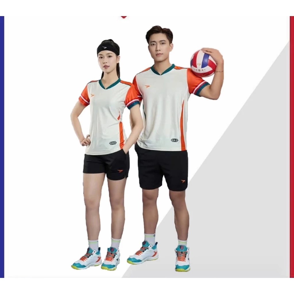 Bộ Quần Áo bóng chuyền nam nữ BYONE KEM  in tên số theo yêu cầu,in áo đội,vải mè thái thoáng