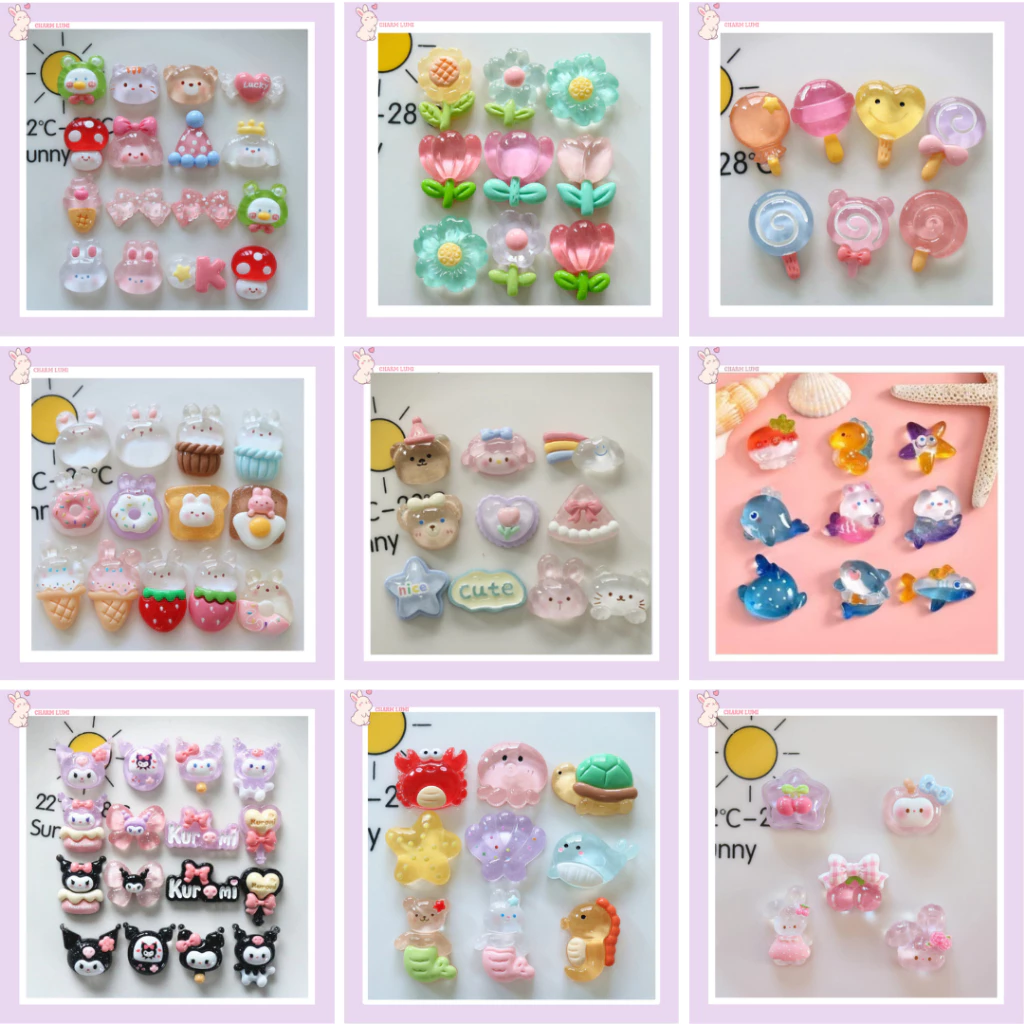 Phụ kiện resin dễ thương đủ mẫu – Trang trí sổ tay, ốp điện thoại, đồ handmade tiện lợi - Charm Lumi