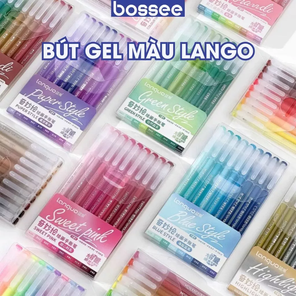 Hộp 9 Bút Bi Mực Gel Bút Đánh Dấu Nhiều Màu Morandi - Tô Vẽ Ghi Chép Highlight Tiêu Đề TakeNote Nhiều Phân Loại Lựa Chọn