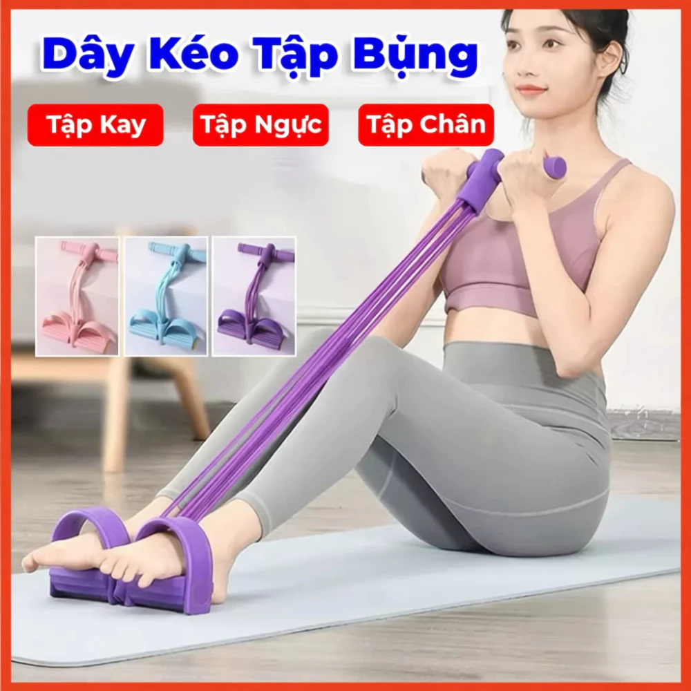 Dây Tập Bụng DIDOOGLT - Dây Kéo Đàn Hồi Kháng Lực Hỗ Trợ Tập Gym Tại Nhà Tiện Lợi