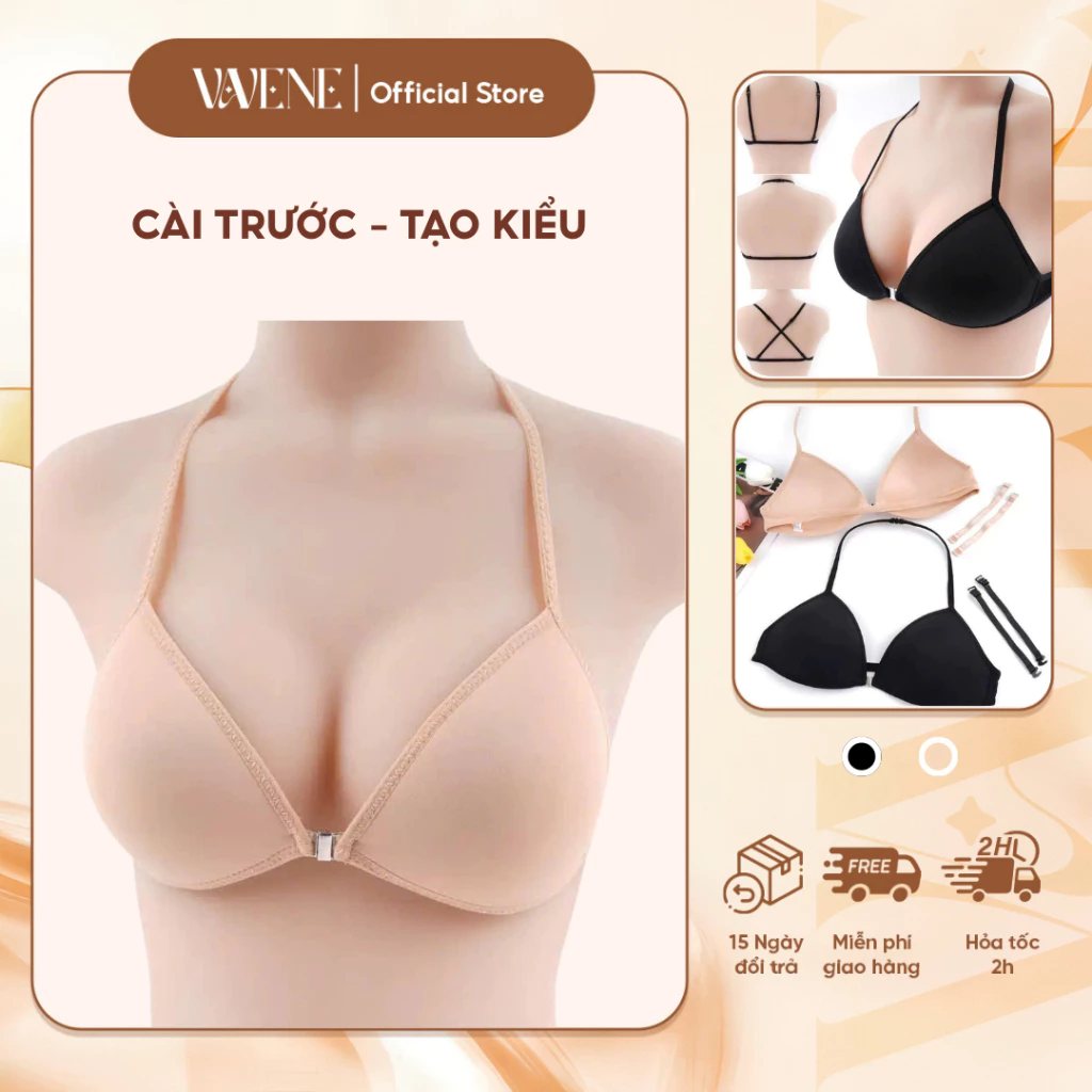Áo lót DORIS BRA- AL316, Áo lót su tam giác đệm mỏng không gọng cài trước gom ngực, dây tạo kiểu sexy