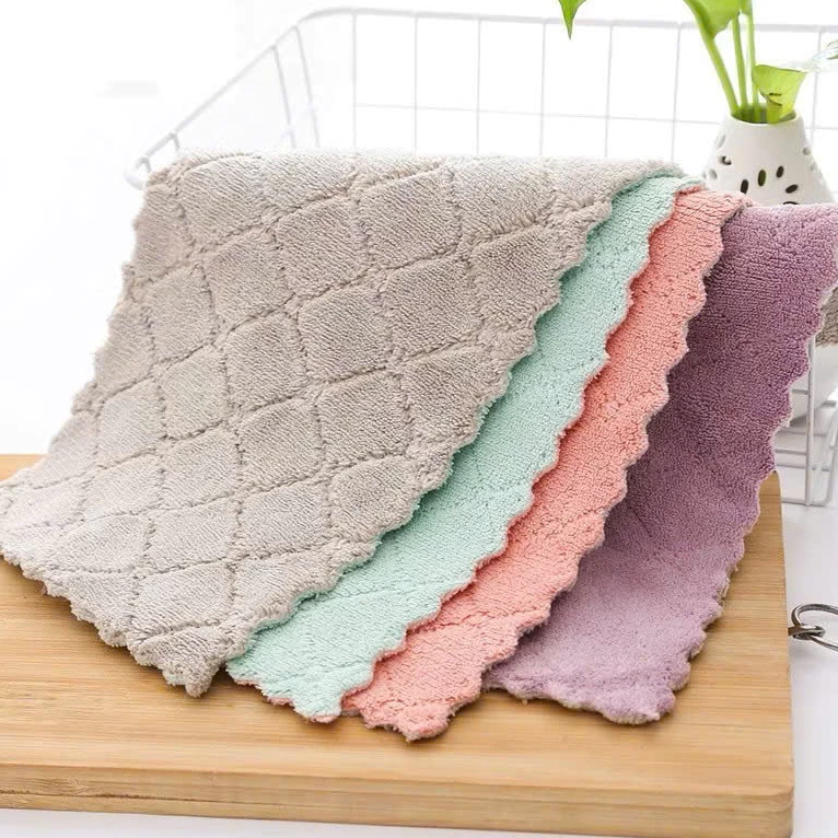 Khăn lau đa năng 2 mặt siêu thấm cotton 13x21cm - Combo 10/20/50 khăn tiện dụng, an toàn cho da tay