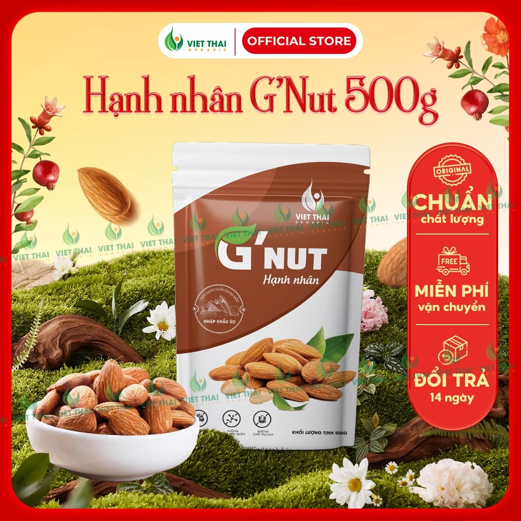 [NHẬP ÚC] Hạnh Nhân Tách Vỏ Úc G'Nut 500g - Nhân Hạt Hạnh Nhân Chất Lượng Healthy Làm Sữa Bánh