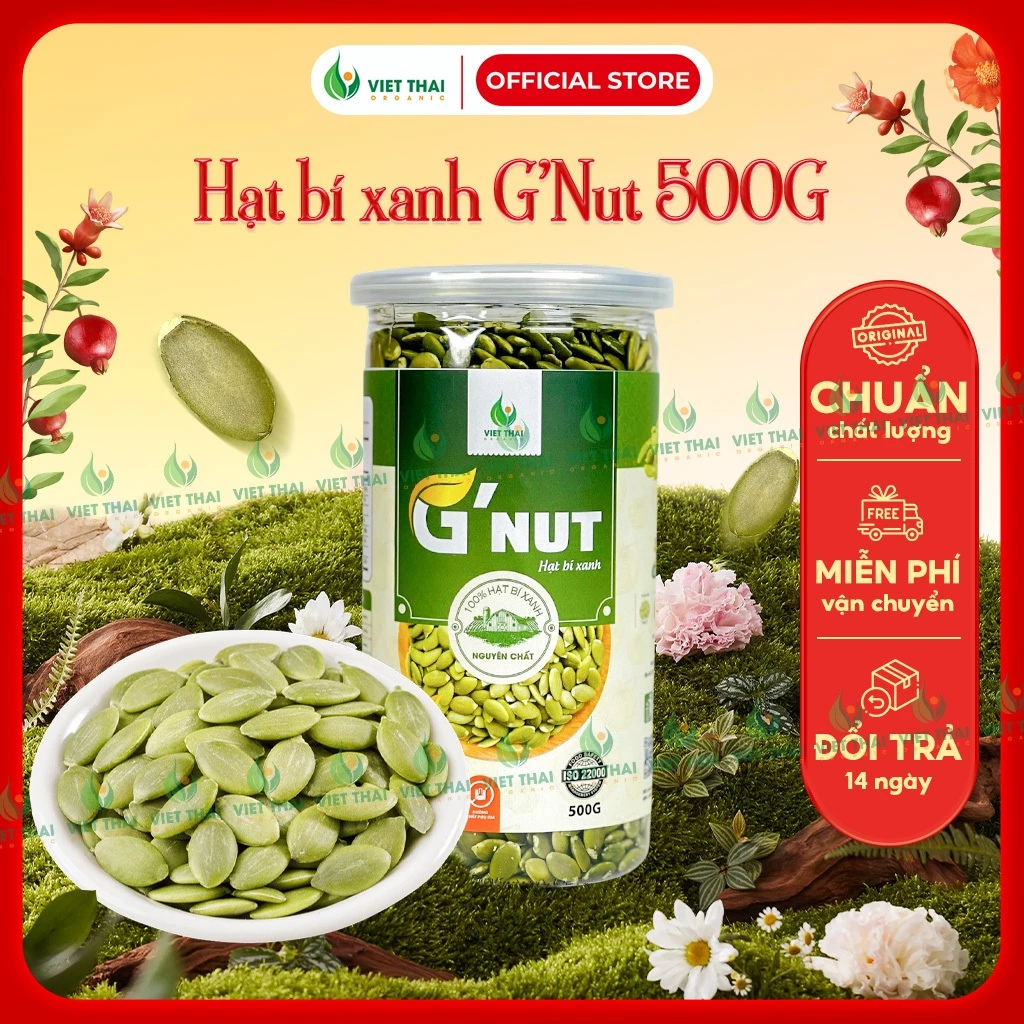 [CAO CẤP] Hạt Bí Xanh G'Nut Tách Sẵn Vỏ Ngon - Hàng Chuẩn Hạt Béo Giòn (500g)