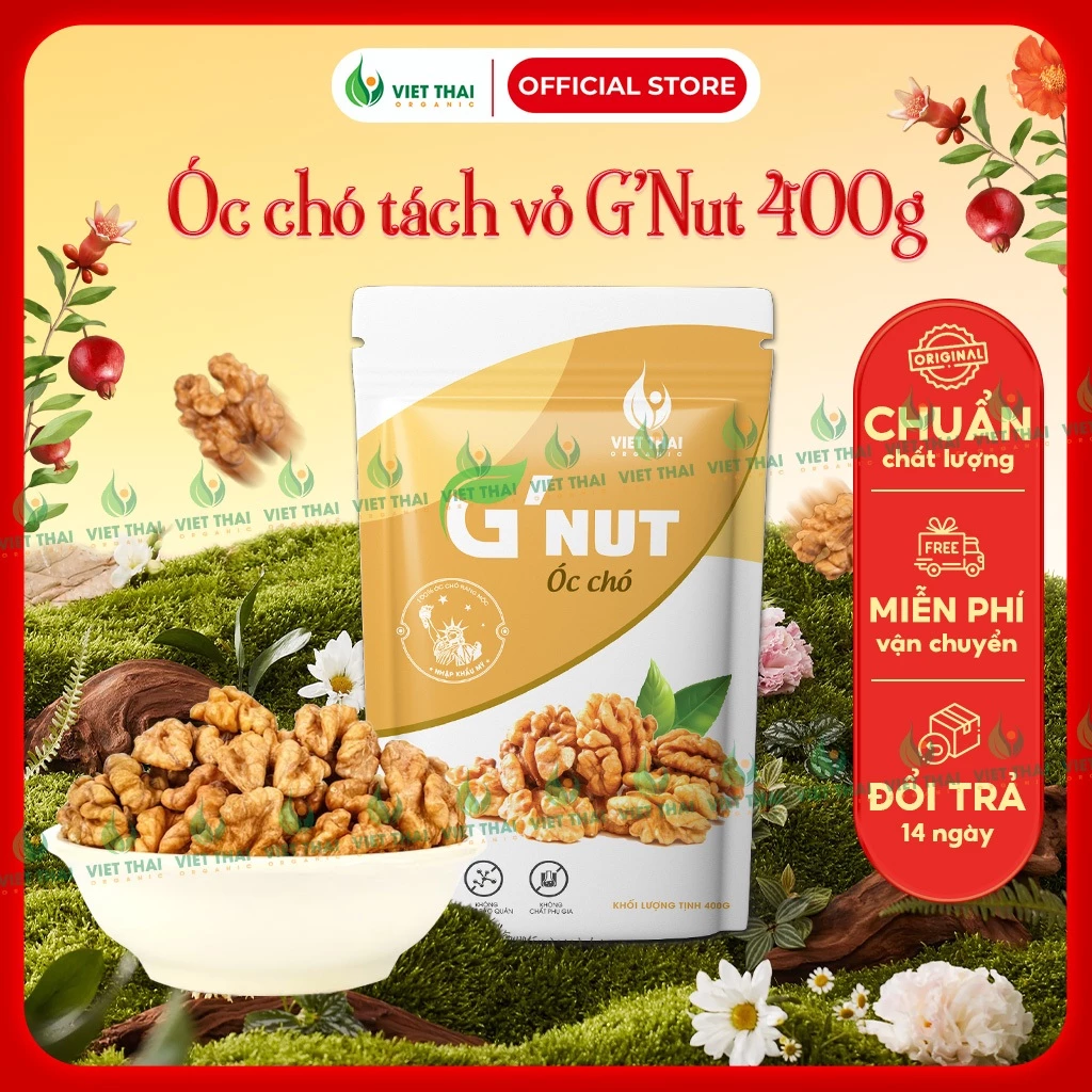 [CHUẨN NHẬP MỸ] Hạt Óc Chó G'Nut - Nhân Óc Chó Tách Sẵn Vỏ 400G Chất Lượng Làm Sữa Ăn Healthy