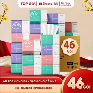 (LIVE) Thùng giấy ăn gấu trúc Top Gia 3 màu, làm từ bột giấy thiên nhiên, 4 lớp dày dặn