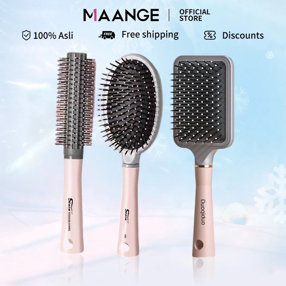 MAANGE Lược Chải  Tạo Kiểu Tóc Massage Lược Có Túi Đệm Khí Tiện Lợi Xinh Xắn 1459