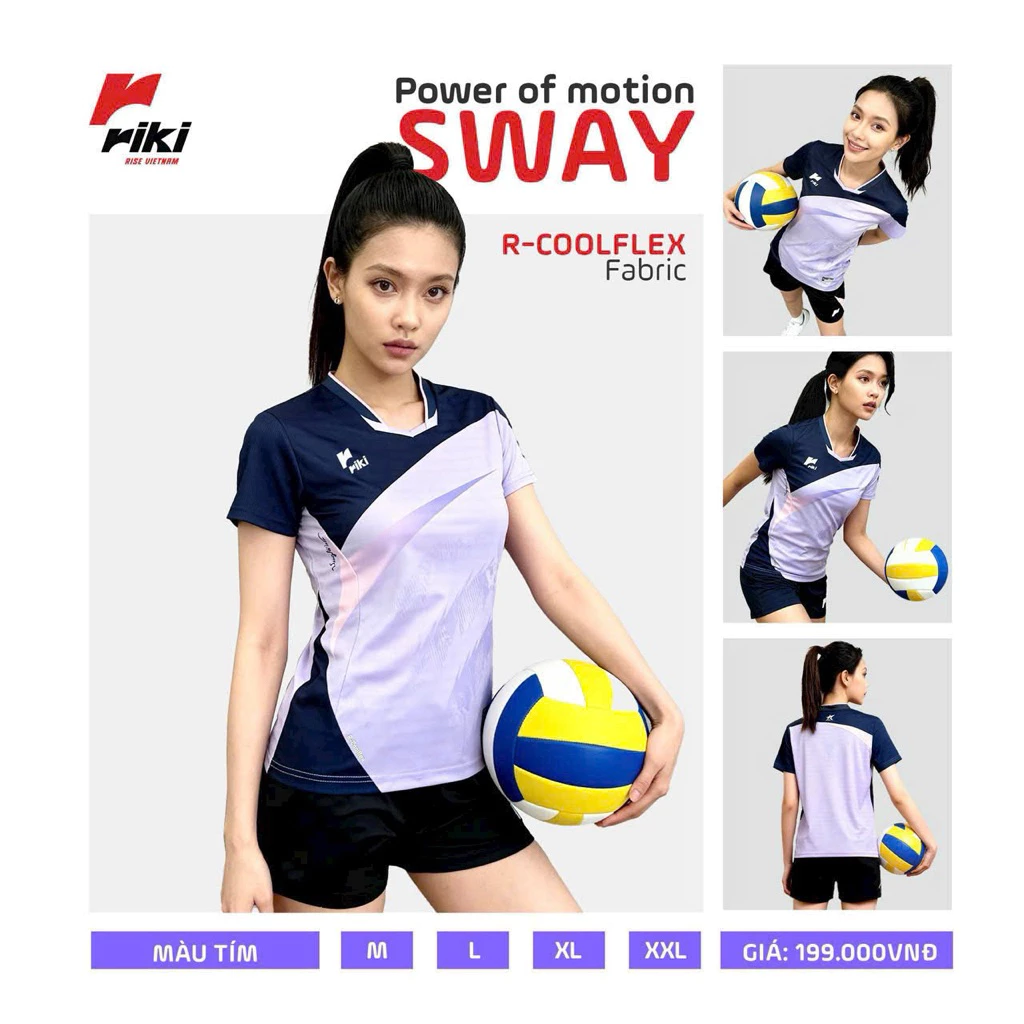 Bộ quần áo bóng chuyền Riki Venus, SWAT chất vải cao cấp thoáng mát, hoạ tiết nổi bật