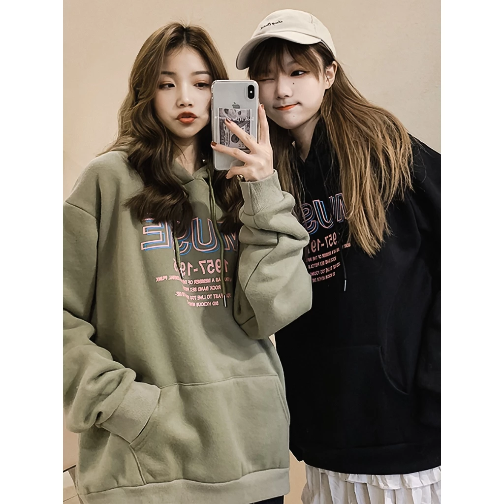[🔥Flash Sale🔥]  Áo Hoodie Nỉ Bông Dày Dặn Dài Tay, Fom Rộng, Unisex Nam Nữ - AH05