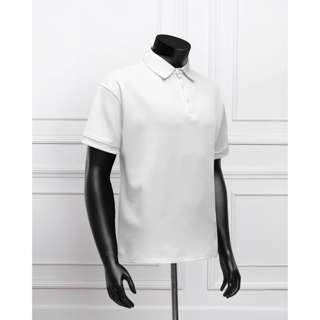 Áo thun Polo Nam Trơn cổ bẻ  basic màu đen và trắng vải thun da cá màu sắc Đơn giản