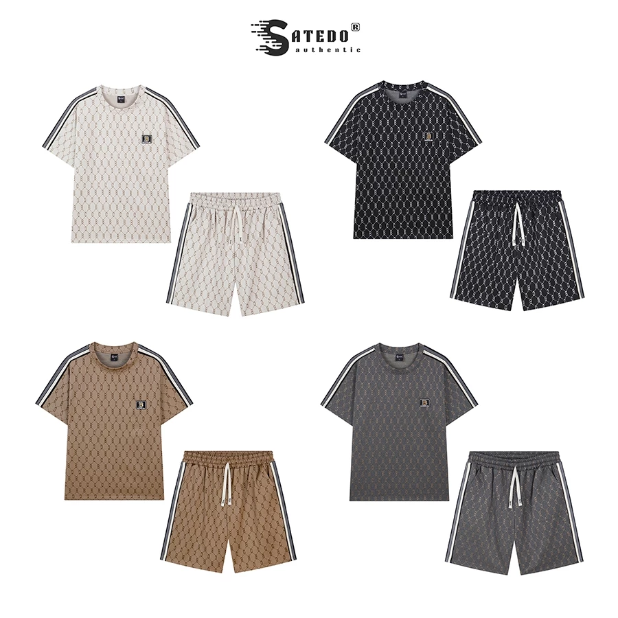 Set Bộ quần áo Nam Nữ S ATEDO hoạ tiết BJ logo chữ B, chất liệu vải cotton Waffle thoáng mát, thấm hút mồ hôi Mã SP:S026