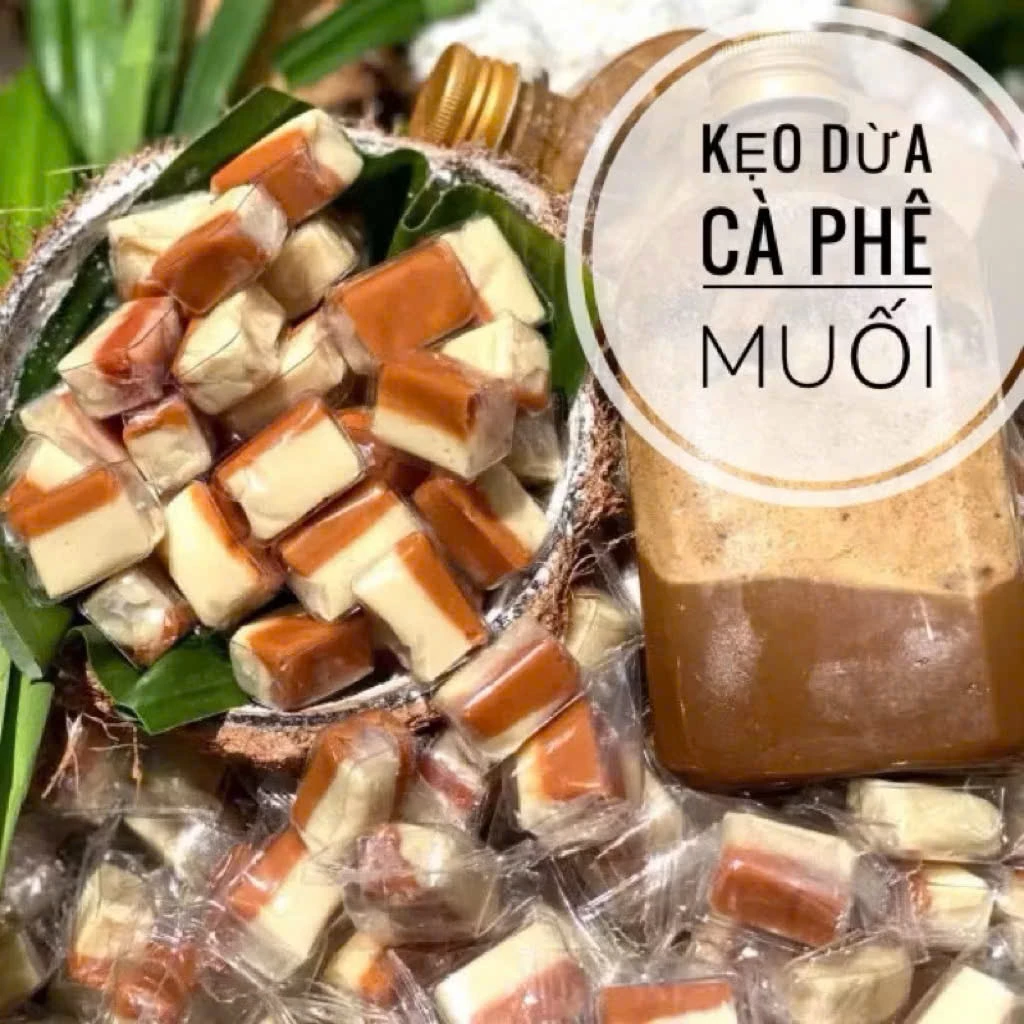 500g Kẹo Dừa Cafe Muối - Đặc Sản Bến Tre
