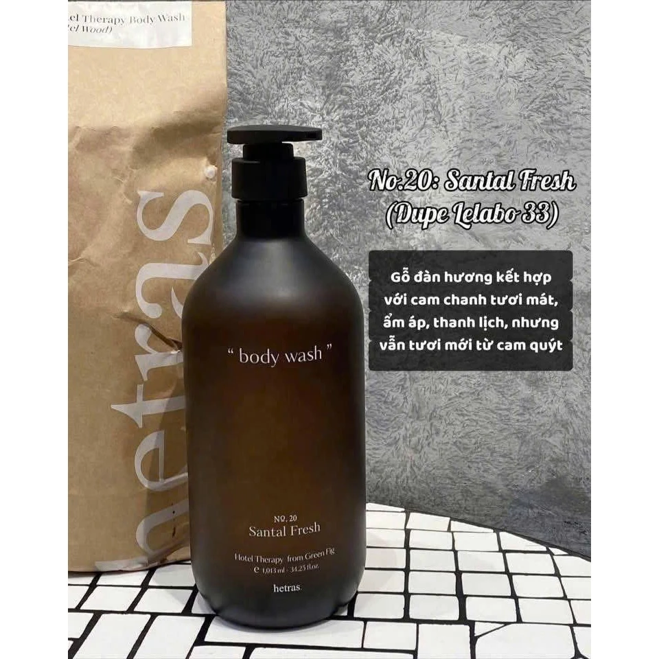 Sữa Tắm Hương Nước Hoa Hetras Body Wash 1013ml -Hàng Công Ty- Chính Hãng