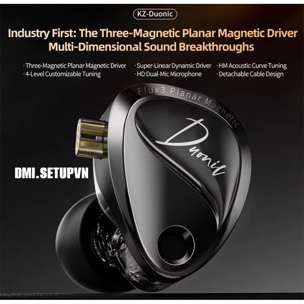 🎧🔥 NEW – BH 6T [HOẢ TỐC] Tai nghe Gaming HiFi In-Ear KZ Duonic – Super Stroke • HM Acoustic Tuning • Lossless IMES