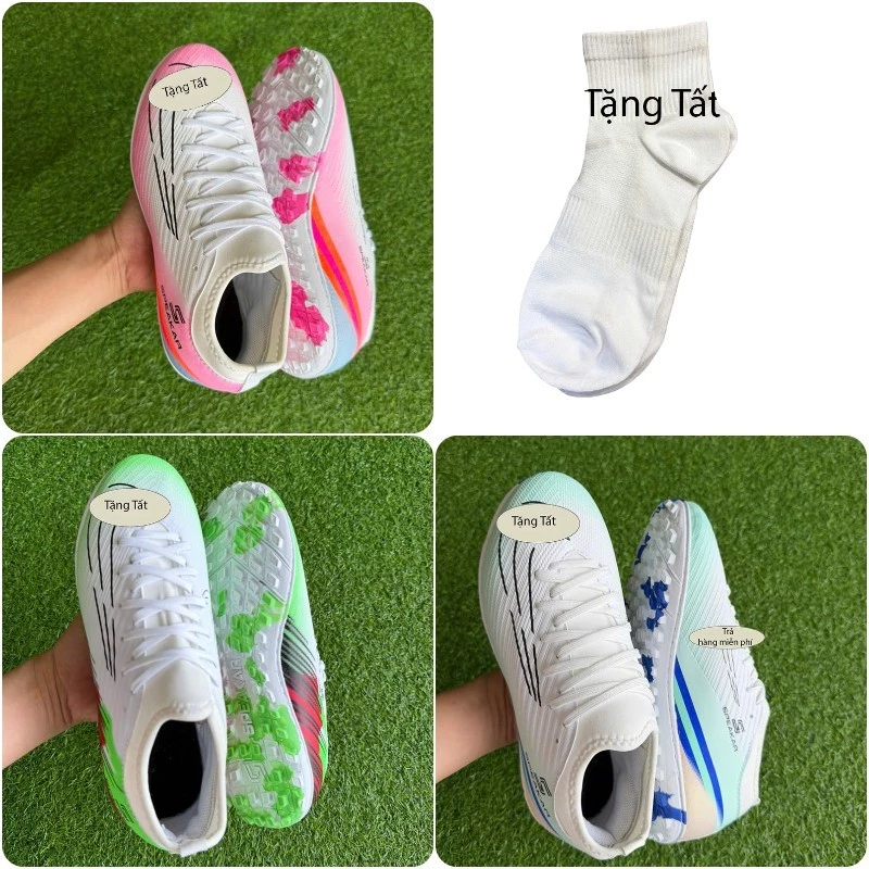 [Tặng Tất ] Giày Đá Bóng VP15 Pro Cổ Thun