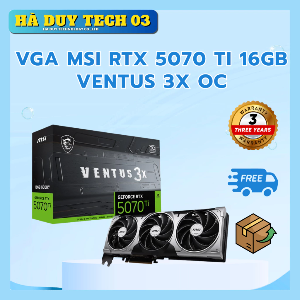 Ảnh sản phẩm: GeForce RTX 5070 Ti 16GB