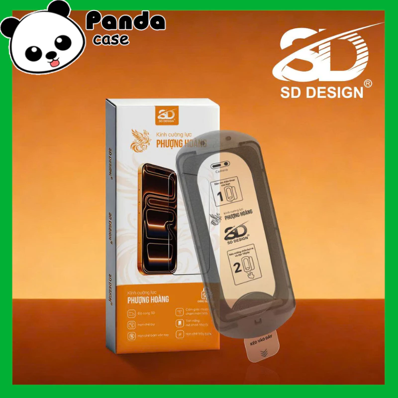Kính Cường Lực Iphone Khung Tự Dán Tự Lọc Bụi PHƯỢNG HOÀNG SD DESIGN Full Màn trong suốt HD Hoặc chống nhìn trộm