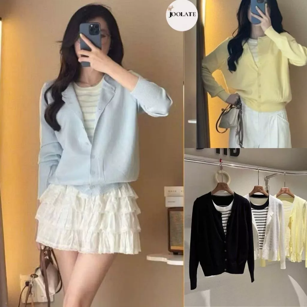 Set Áo len 2 chi tiết gồm áo len mongtogi nữ và layer giả yếm liền thân HÀNG ĐẸP L1
