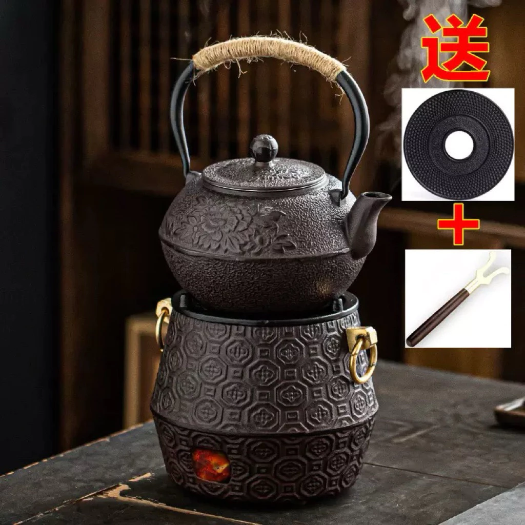 Bếp gang, Bếp sưởi ấm đun trà trong nhà, chất liệu gang, Trung nội địa