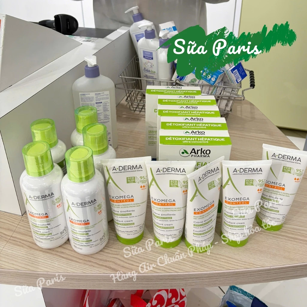 Kem A Derma Exomega đủ size dành cho da khô, da cơ địa, da nhạy cảm_Sữa Paris Aderma
