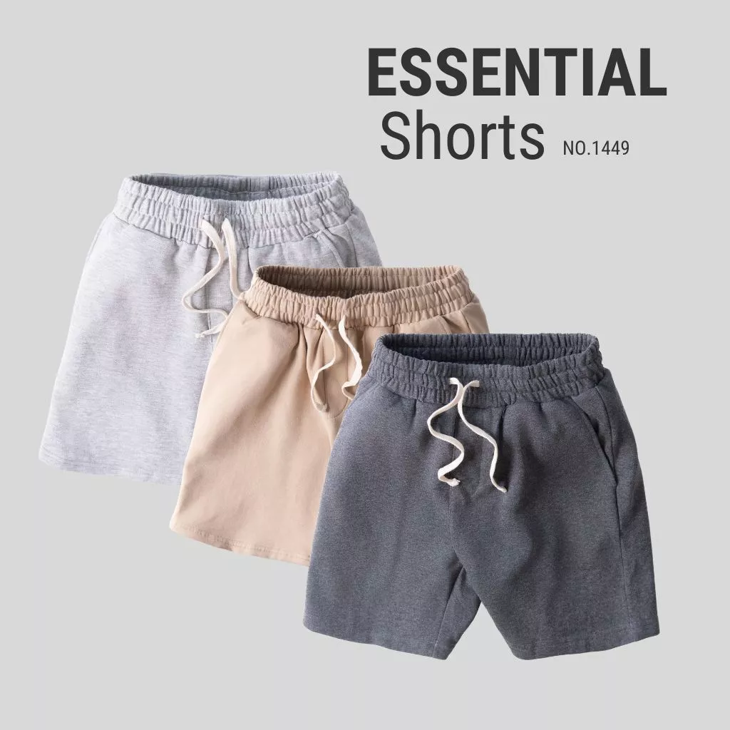 Quần short thể thao URBAN Vải nỉ da cá dày dặn bụng chun co giãn thoải mái không gây bí nóng NO.1449