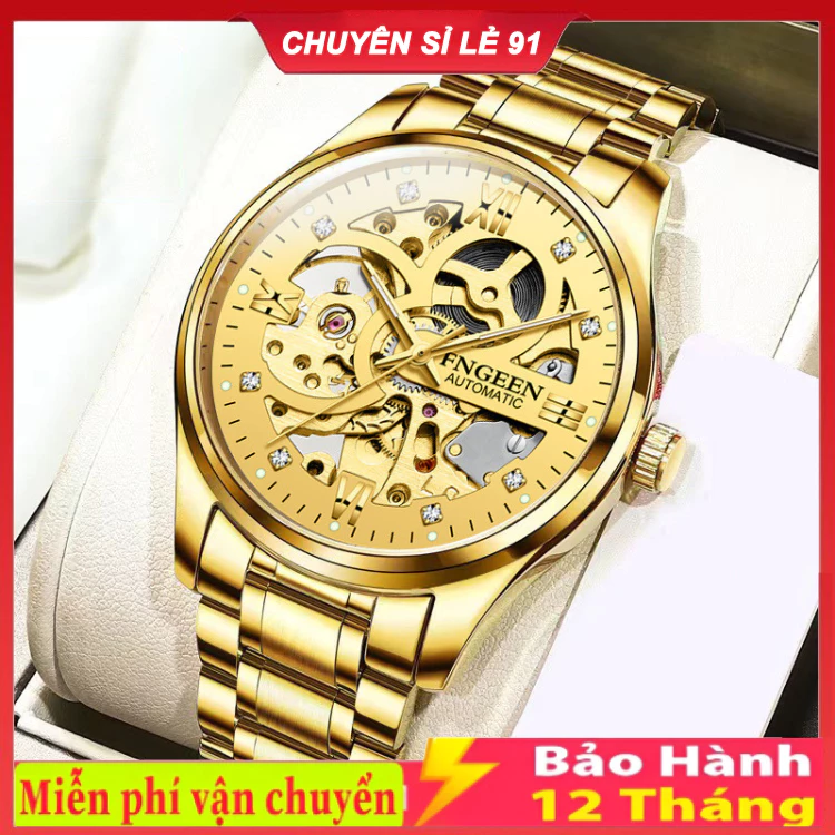 Đồng Hồ Cơ Nam Fngeen 6018, Đồng Hồ cơ Chenxi CX 8802 Đính Đá Sang Trọng Chống Nước