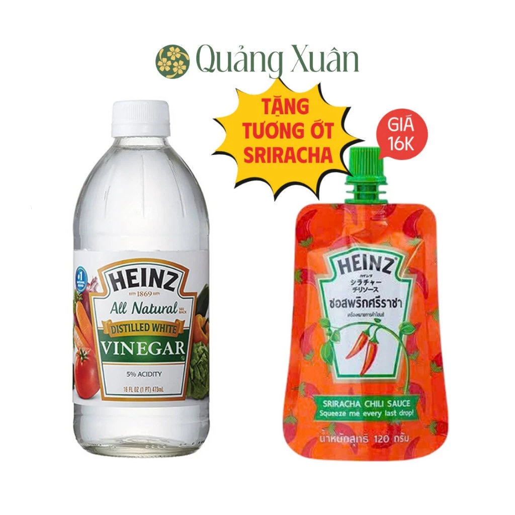 [HSD: 11/2026] Giấm Trắng HEINZ 473ml (Chai Nhựa Mới)