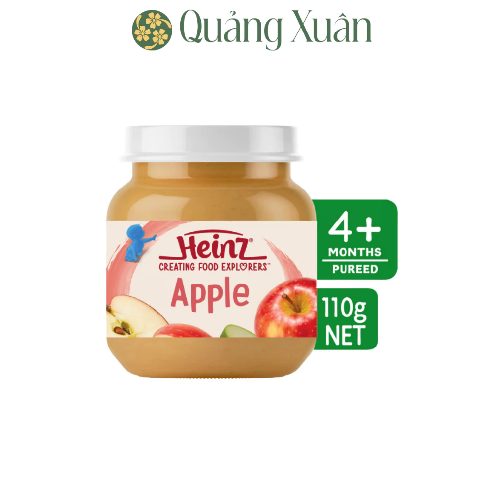 [HSD: 09/2027] Dinh Dưỡng Đóng  Lọ Táo Nghiền Heinz 110g - Heinz Apple