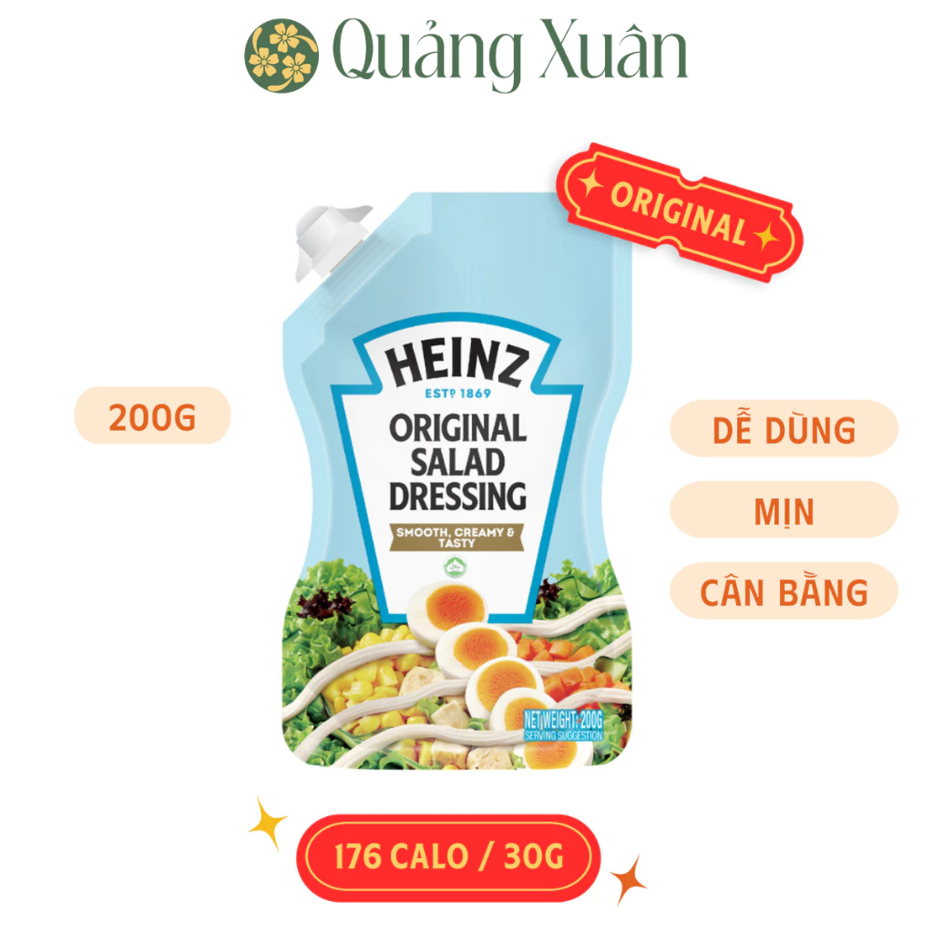 [HSD: 03/2027] Sốt trộn Salad vị nguyên bản Heinz Original Salad Dressing 200g