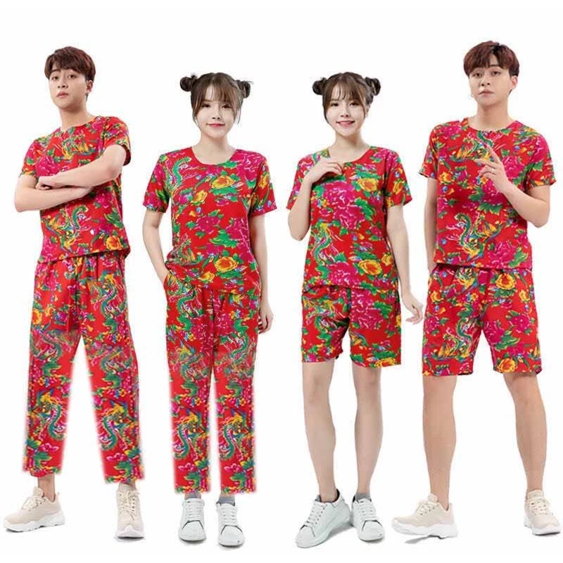 Bộ thể thao nam nữ thu đông hè hot trend, sét đồ thun lạnh đẹp hoa con công mặc nhà đi chơi tết đẹp hót - KL7