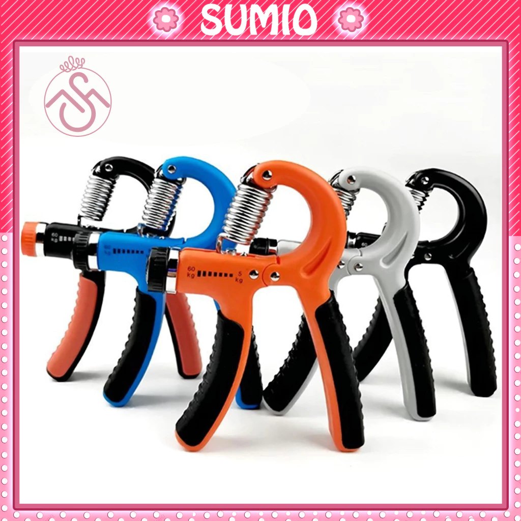Kìm bóp tay chữ A có lò xo điều chỉnh lực nhiều màu sắc Sumio, 40kg, đếm số luyện tập tại nhà