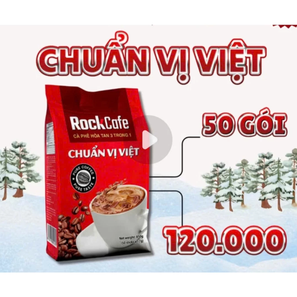 Cà phê hòa tan 3 trong 1 Chuẩn Vị Việt (Túi 50 gói x 17 gr)