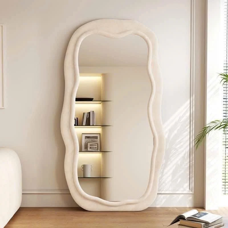 Gương soi toàn thân bọc nỉ cao cấp ( gương decor phòng)