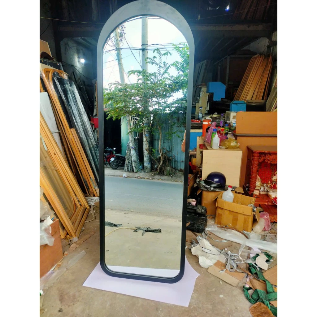 GƯƠNG GỖ THÔNG KHUNG VÒM CAO CẤP ( MIỄN PHÍ SHIP)