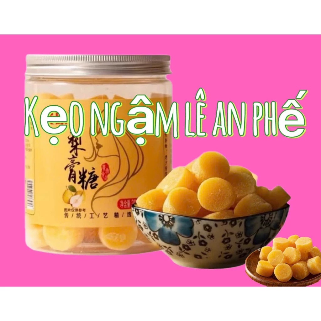 Kẹo Ngậm Lê An Phế Ngọt Thanh Hũ Lớn Dễ Ngậm