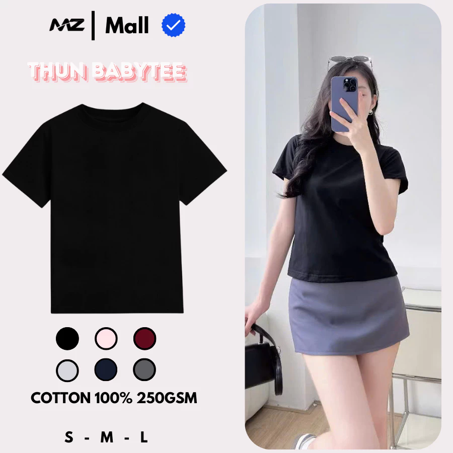 [ Deal Mở Bán ] Áo Thun Babytee Nữ Form Hách Dáng - Cotton2c 250gsm Thoáng Mát. Ms003