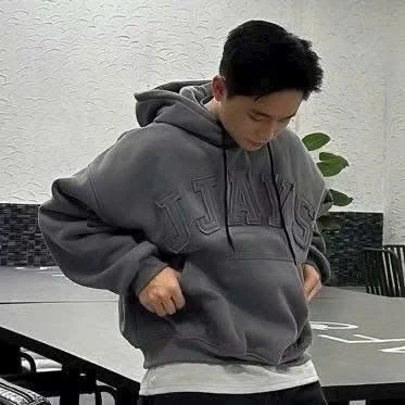 Áo Hoodie Nỉ  Unisex JJANG Chữ Thêu Nổi – Áo Hoodie Có Mũ Form Rộng Phong Cách Streetwear
