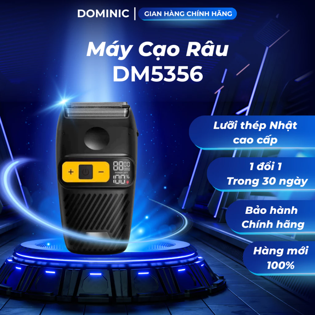 máy cạo râu mini nhỏ gọn cao cấp chính hãng DOMINIC DM5356,cạo sạch sát chân,máy cạo râu du lịch,máy cạo khô,sạc điện