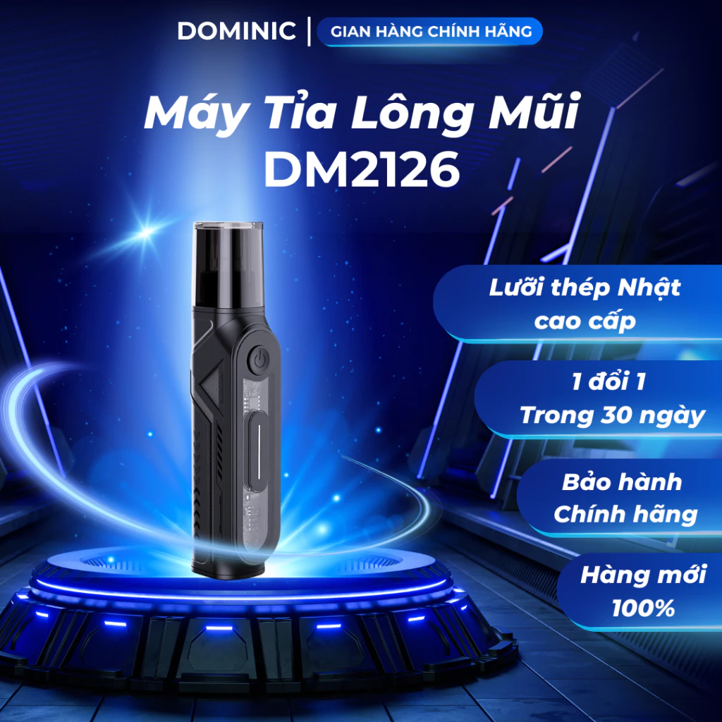 Máy Tỉa Lông Mũi Mini DOMINIC DM2126 Cao Cấp Chính Hãng, Máy Cắt Tỉa Lông Mũi Điện Tốc Độ Cao 9000 Vòng/Phút