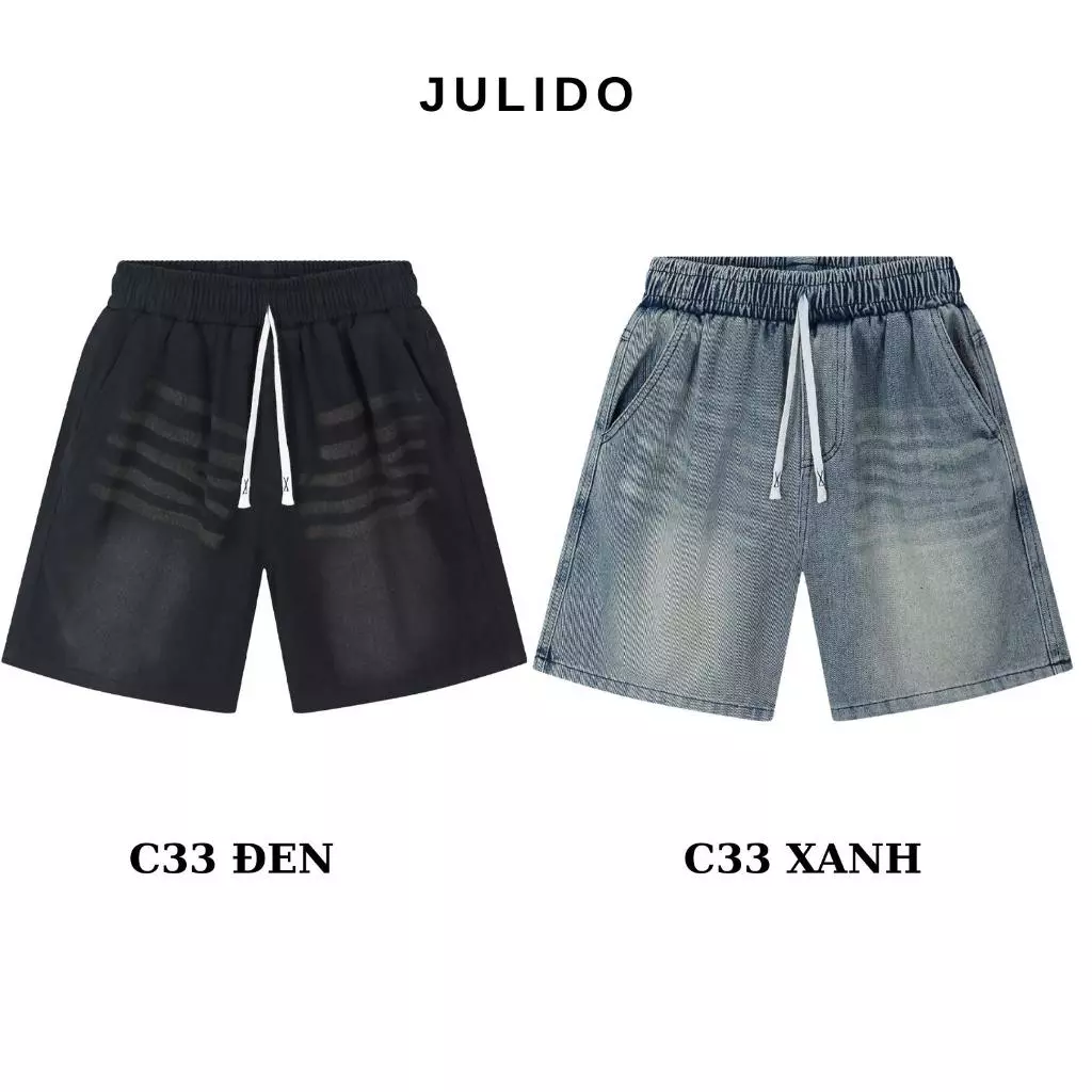 Quần short jean nam, quần đùi nam nữ chất JEAN mềm mịn thoáng mát