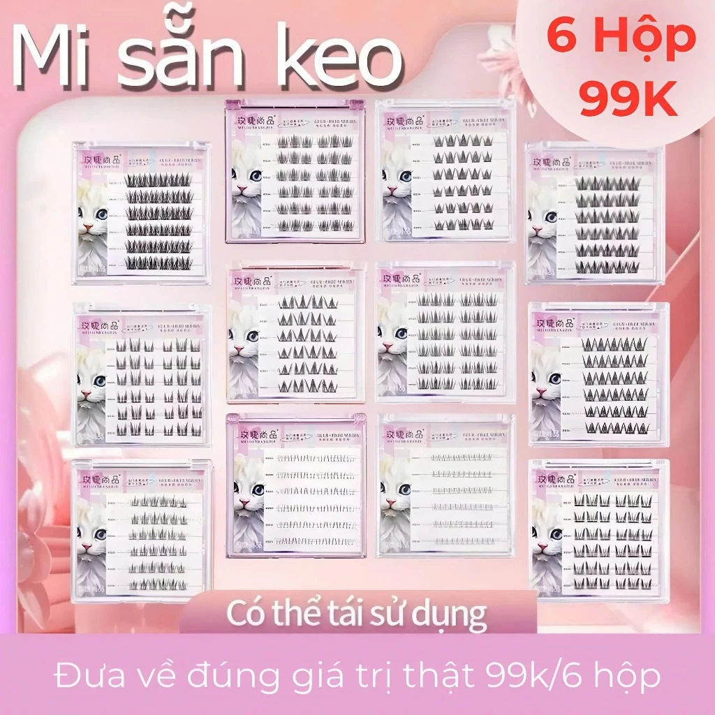 [FreeShip] Lông mi giả sẵn keo cao cấp có tái sử dụng nhiều lần, chuẩn form tự nhiên